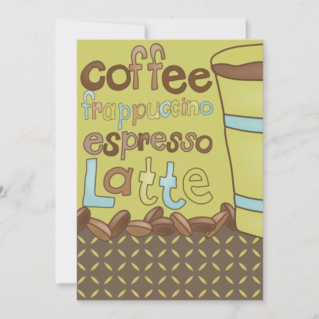 Coffee Luncheon Bridal Shower Invitations (Front)