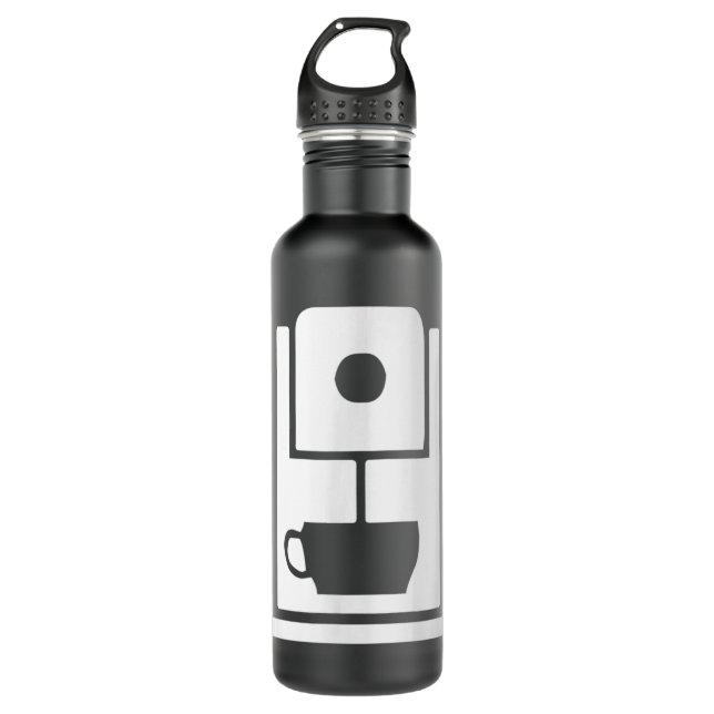 Coffee Machine Cafe Worker Uniform  710 Ml Water Bottle (Front)