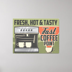Coffee machine canvas print