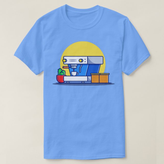 Coffee Machine Pod Cup Cactus And Box T-Shirt (Design Front)