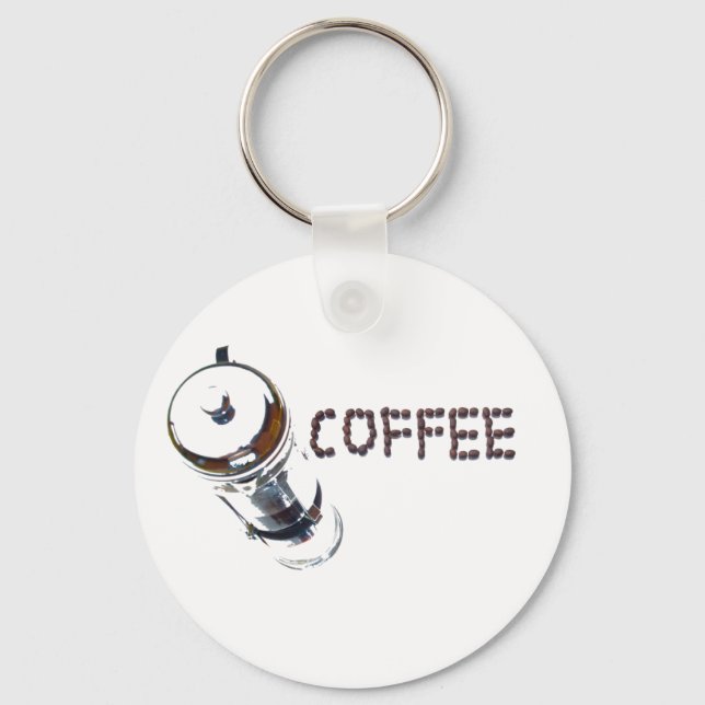 Coffee MagicEnjoy, 'first thing in the morning', ' Key Ring (Front)