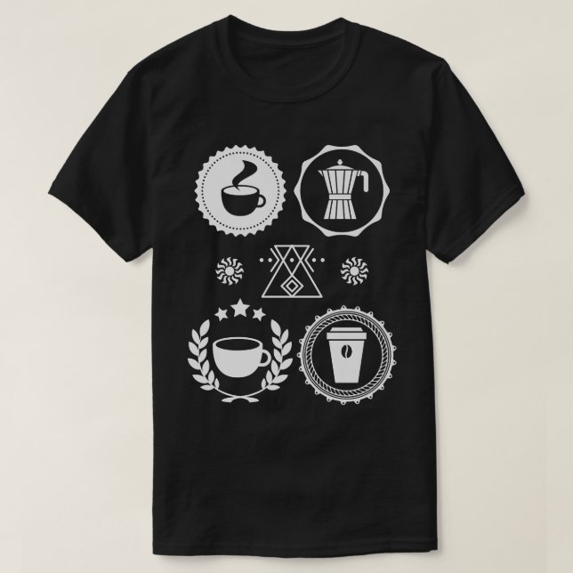 Coffee Maker Barista Coffee Elements Foodie Coffee T-Shirt (Design Front)