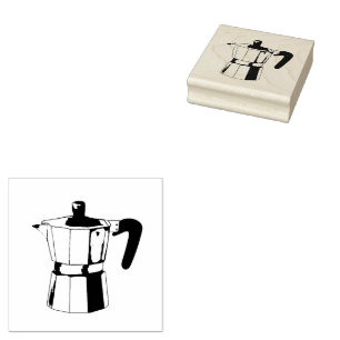 Coffee Maker Rubber Stamp