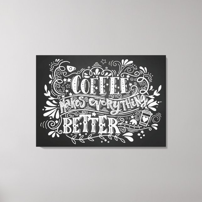 Coffee Makes Everything Better Canvas Print (Front)