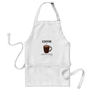 Coffee Makes Me Happy Coffee Standard Apron