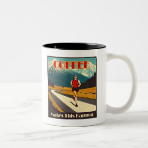 Coffee Makes This Happen Running Two-Tone Coffee Mug