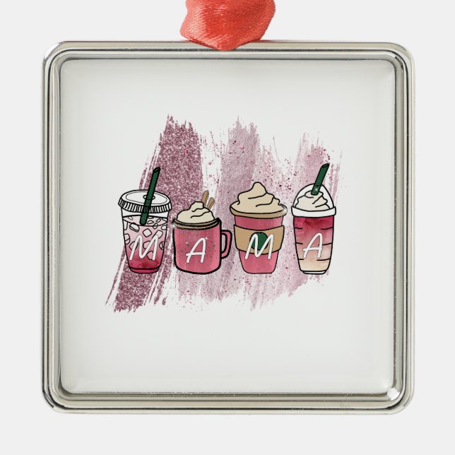 Coffee Mama Metal Tree Decoration (Front)