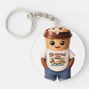 Coffee Man – Fun Design for True Caffeine Kings Key Ring