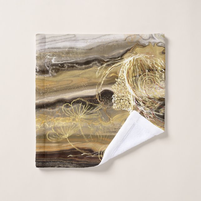 Coffee Marble Wash Cloth (Wash Cloth)