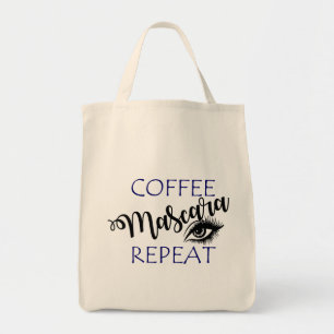 Coffee Mascara Repeat Tote Bag