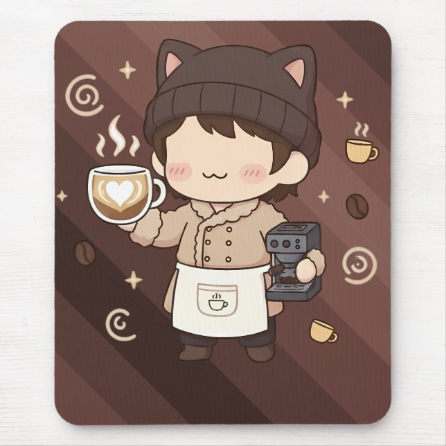 Coffee Master Espresso Expert Art Mouse Mat (Front)