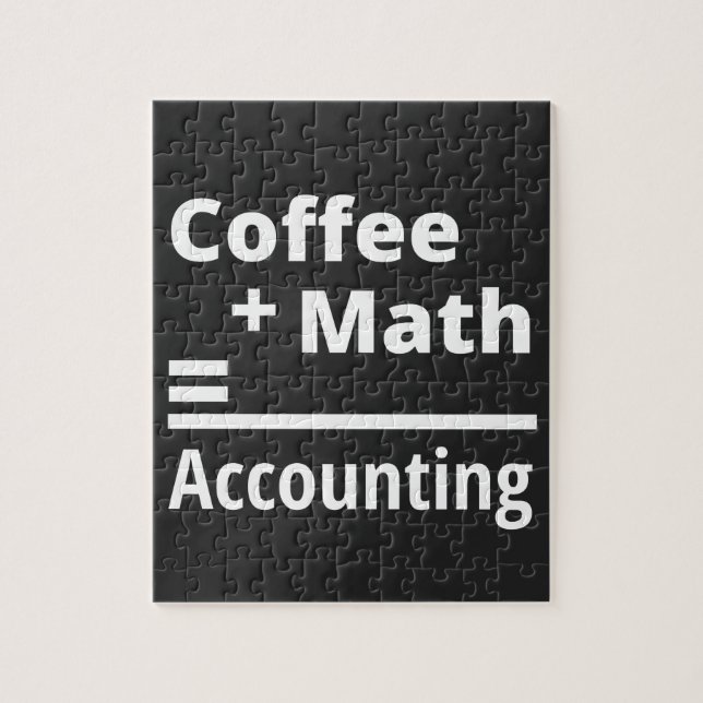 Coffee + Math = Accounting Jigsaw Puzzle (Vertical)