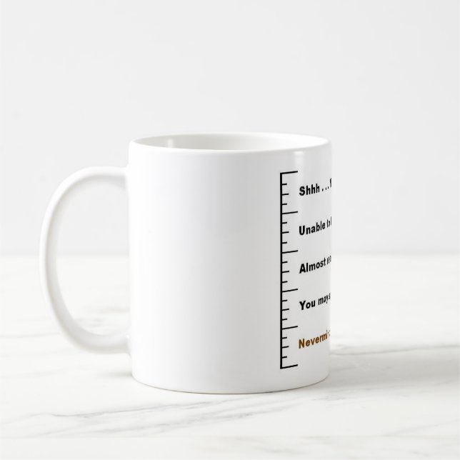 Coffee Measurement Coffee Mug (Left)