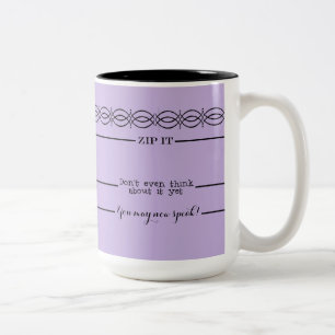 Coffee Measuring lines You May Now Speak Morning Two-Tone Coffee Mug