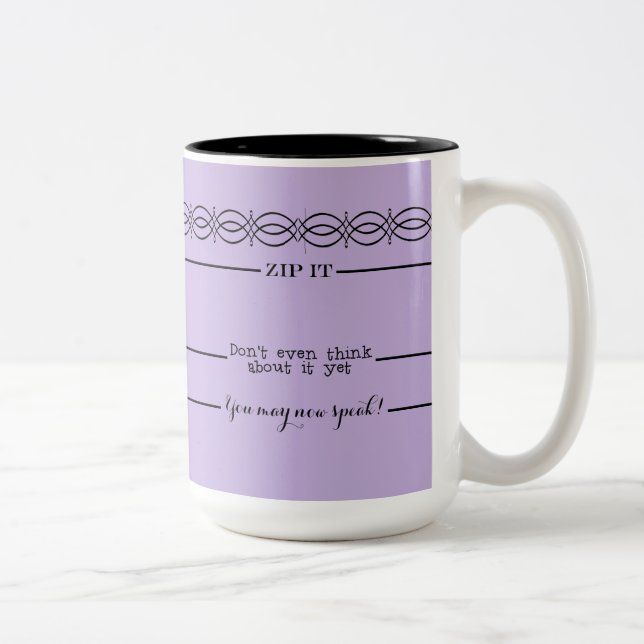 Coffee Measuring lines You May Now Speak Morning Two-Tone Coffee Mug (Right)