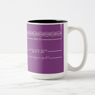 Coffee Measuring lines You May Now Speak Morning Two-Tone Coffee Mug