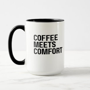 Coffee Meets Comfort Minimalist Bold Two-Tone Mug
