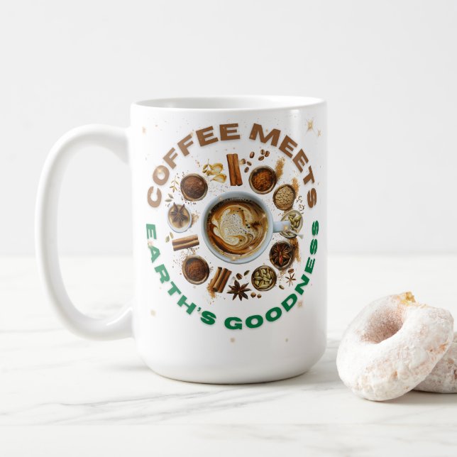 Coffee Meets Earth’s Goodness – Starry Herbal Brew Mug (With Donut)