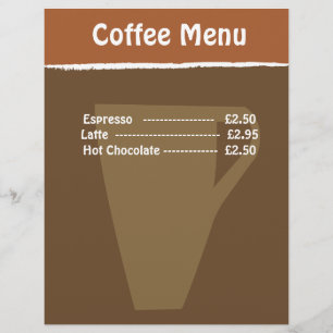 Coffee Menu