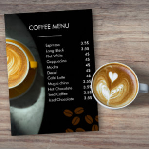 Coffee Menu Black List Logo   Coffee Shop