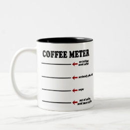 Coffee Metre (The Original Coffee Metre Mug!) Two-Tone Coffee Mug