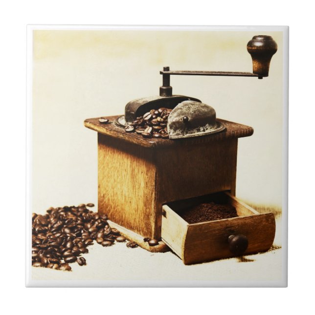Coffee mill Image on tile (Front)