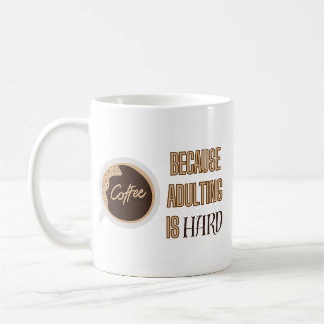 Coffee minimalist design for coffe ful lovers Mug (Left)