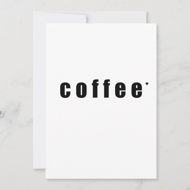 coffee - minimalistic typography card (Front)