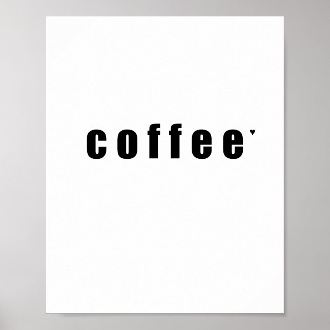 coffee - minimalistic typography poster (Front)