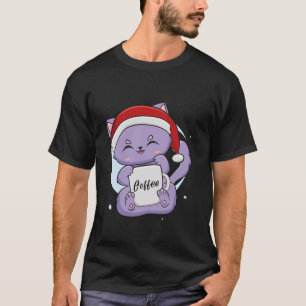Coffee Moka Black Cat Kitten Anime Chibi Neko Chri T-Shirt