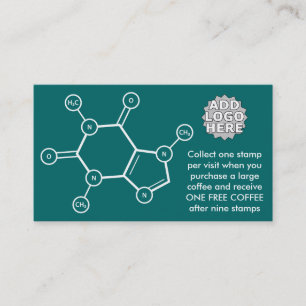 coffee molecule (colour customisable) loyalty card
