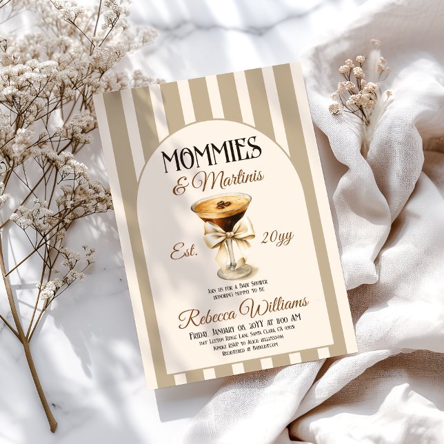 Coffee Mommies and Martini Espresso Baby Shower Invitation (Creator Uploaded)