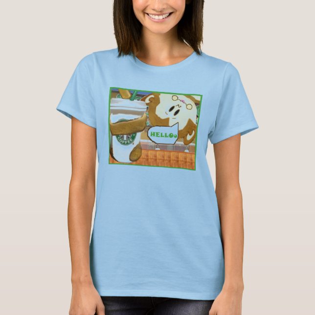 Coffee Monkey Hello T-Shirt (Front)