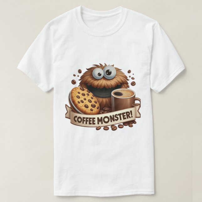 Coffee Monster  T-Shirt (Design Front)