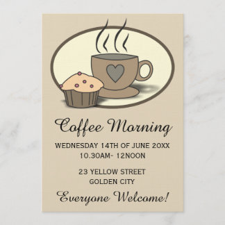 Coffee Morning Fundraising Event Invitations