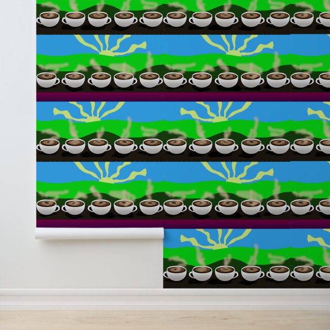 Coffee Morning Pattern Wallpaper (Application)