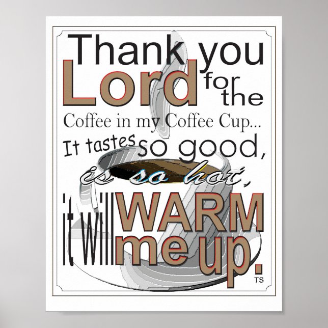 Coffee Morning Prayer Poster  (Front)