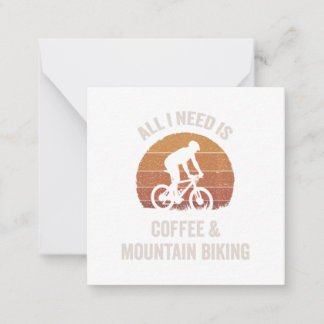 Coffee & Mountain Biking Vintage Downhill Bike Card