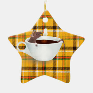 coffee mouse ceramic tree decoration