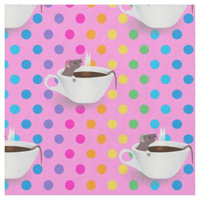 coffee mouse fabric (Close Up)