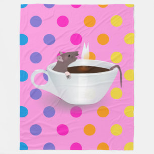 coffee mouse fleece blanket