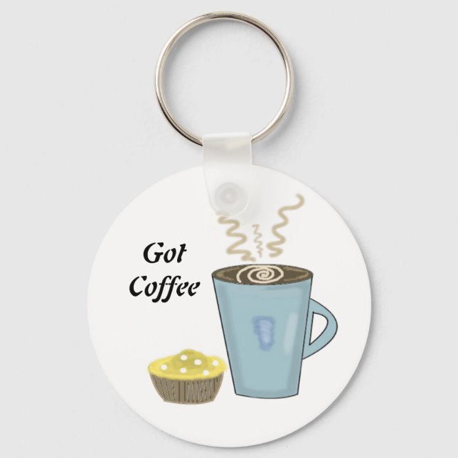 Coffee Mug and Muffin Keychain (Front)