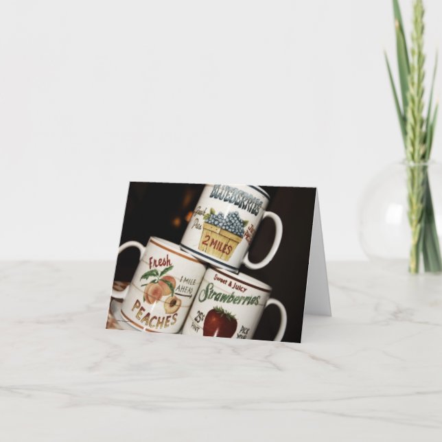 Coffee Mug Blank Note Card (Front)