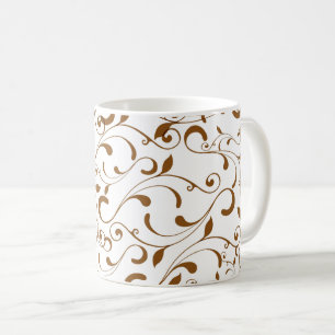 Coffee Mug-Brown Swirls Coffee Mug