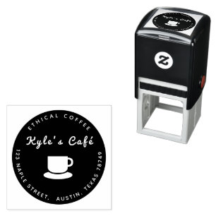 Coffee mug cafe self-inking stamp