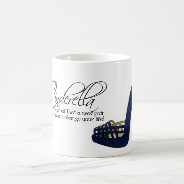 Coffee Mug Cinderella Blue Suede Shoes Quote Tea (Center)
