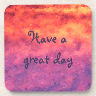 Coffee Mug Coaster, an abstract, modern, colorful Coaster