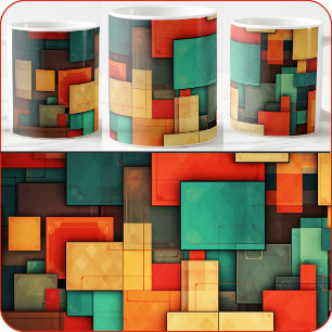 COFFEE MUG - Color-Blocks in Many Colors (Front)