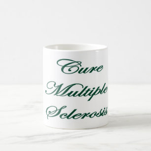 Coffee Mug CureMS with ribbons green