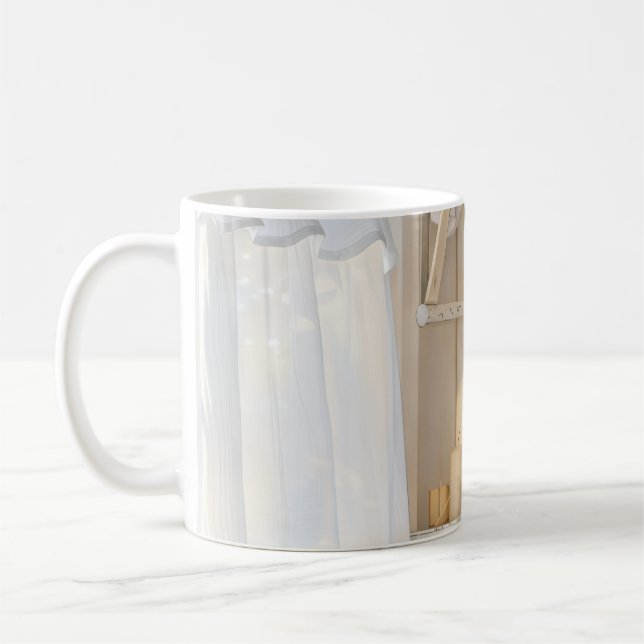 Coffee Mug Curtain in the Wind (Left)